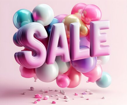 SALE as text for advertising or as a graphic element. 3d rendering
