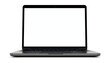 © Yusuf - Laptop mockup with transparent screen for inserting images, isolated on white background, space black body. Whole in focus. Highly detailed, silhouette. White tone