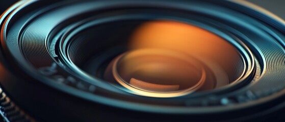 Poster - A detailed shot of a camera lens, perfect for macro photography or as a design element
