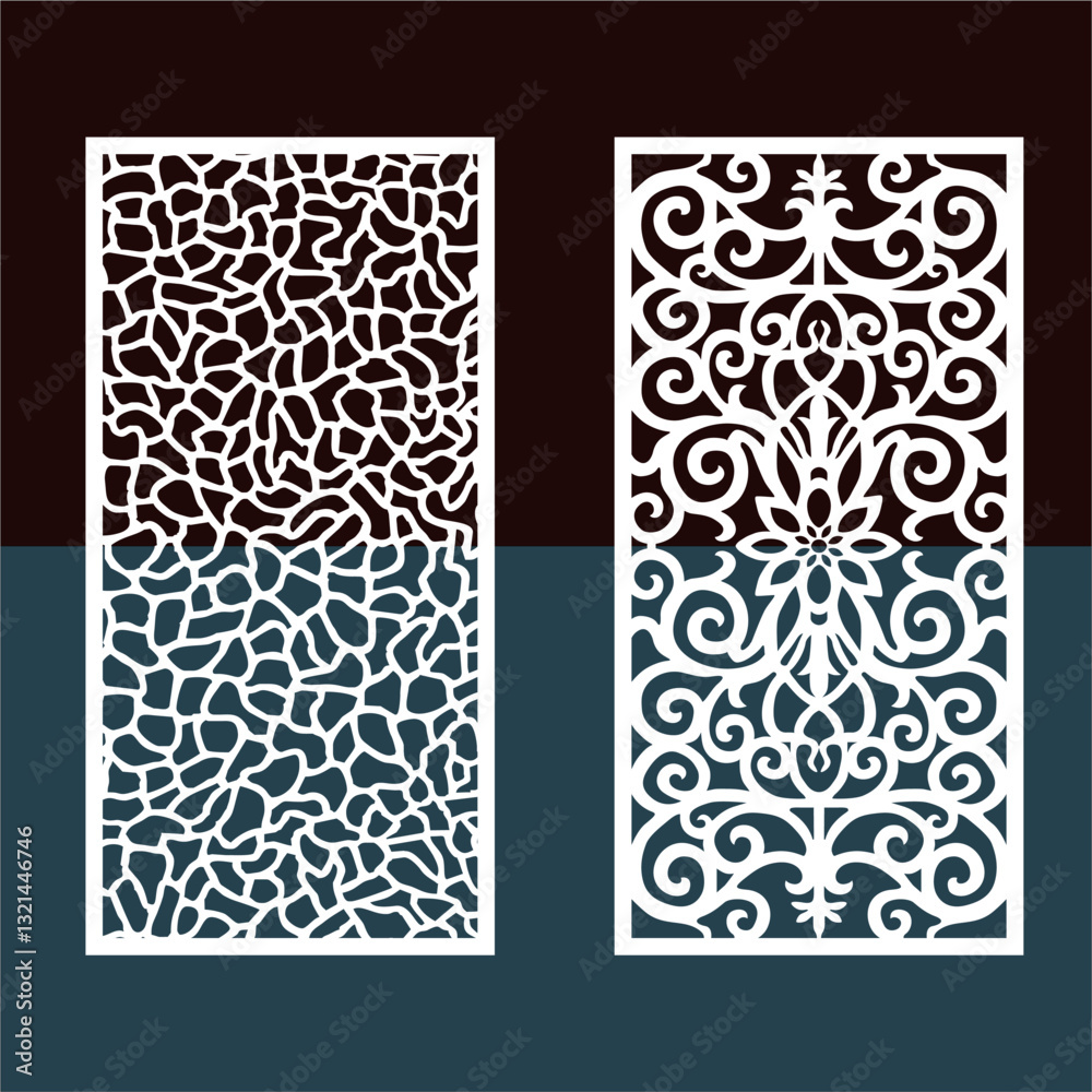 Kitchen and Hall Jali geometric CNC jaali pattern for laser cutting and ...