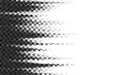 Poster - Abstract simple flat black halftone speed lines texture consists of different dots isolated on a transparent background. Geometric vector shape elements pattern for presentation design or banner