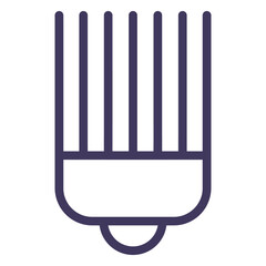 Poster - Abstract Comb Icon: A minimalist and artistic line-art representation of a comb, featuring clean lines and a modern aesthetic