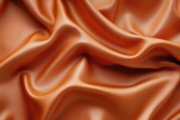 Poster - A close-up shot of shiny orange fabric