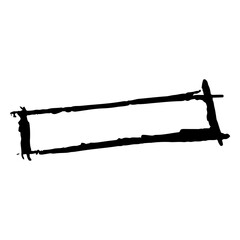 Poster - Abstract Frame Design: A minimalist artwork showcasing a hand-drawn, irregular rectangular frame, exuding raw artistic charm and versatility in its simplistic form. 