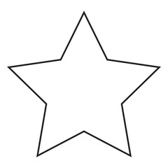 Poster - Celestial Silhouette: A minimalistic depiction of a five-pointed star, characterized by its clean lines and stark contrast. Its simplistic elegance lends itself to a variety of uses.