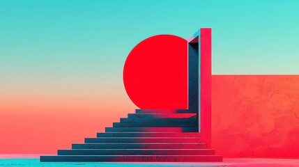 Poster - Champion's Corner, a vibrant pop art design featuring bold black outlines and simple shapes, highlights milestones of victory with a cool neon-lit color palette.