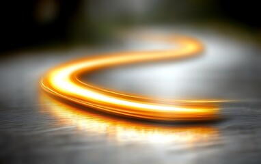 Poster - Illuminated path towards future, innovative route blurred lines concept