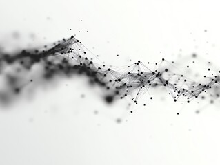 Poster - Abstract Black Network Connection Background Image