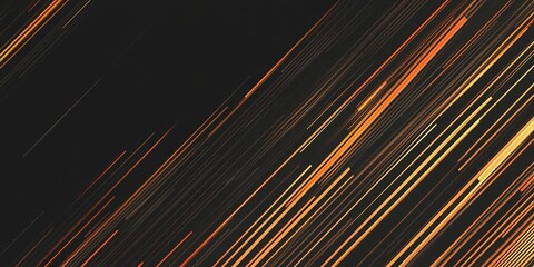 Poster - Abstract line pattern vector illustration on a black background, with gradient colors, a motion effect