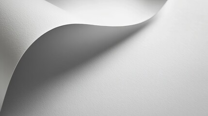 Poster - Minimal gray paper background with soft curved shadows for stylish and clean product photography