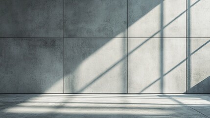 Aufkleber - Smooth gray concrete background with soft directional shadows for modern product presentation