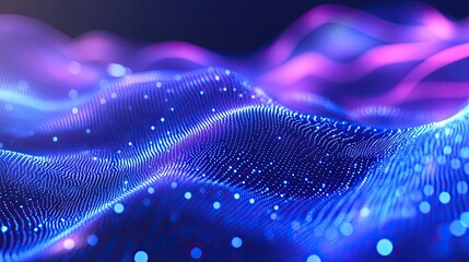 Leinwandbilder - Technology-inspired blue gradient with a neon glow effect, perfect for digital and futuristic designs