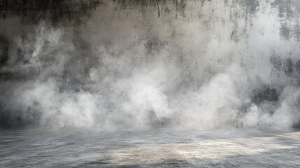 Aufkleber - Textured concrete ground with foggy smoke swirling, perfect for creative design