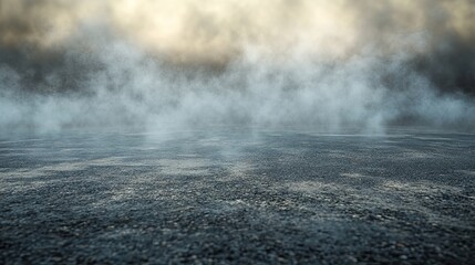 Aufkleber - Textured concrete ground with foggy smoke swirling, perfect for creative design