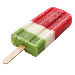 Wall Mural - Vibrant Red, White, and Green Popsicle PNG - Free Transparent Background