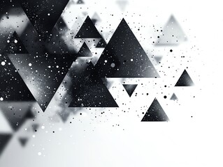 Poster - Abstract Black Triangles Background with Space Texture