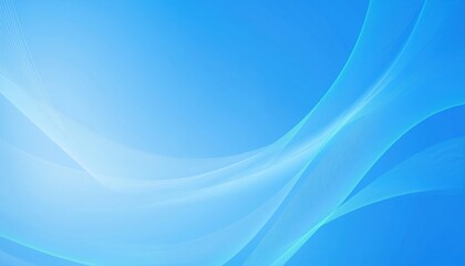 Poster - abstract blue background with flowing transparent wave, smooth gradient, light effect, digital backdrop for design projects

