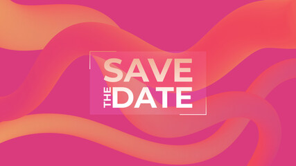 Poster - Save the date banner. Can be used for business, marketing and advertising. logo graphic design of event summit made for Technology and upcoming events.	
