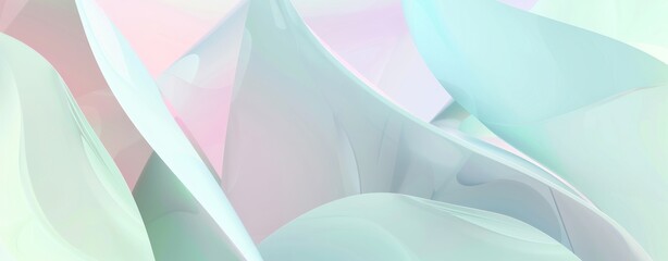 Poster - Soft thin overlay transparent curve wave flow pink blue green smoke abstract.