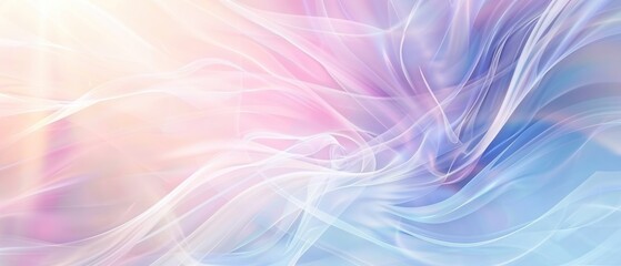 Poster - Curves pastel symmetry thin striped line swirl calmness dreamy gentle sparkle spiral burst smooth discovery dynamic beam gradient twirl.