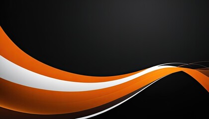 Poster - Abstract design with black white and orange lines wallpaper
1