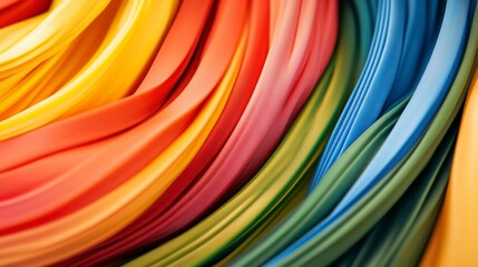 Poster - Abstract colorful ribbon textures. Possible use Background design for a website