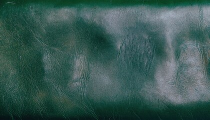Poster - deep green genuine leather texture with natural wrinkles and subtle sheen, ideal for luxury fashion, upholstery, and design