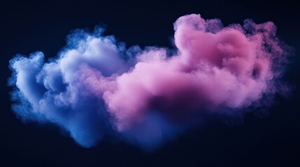 Aufkleber - Abstract pink and blue cloud formation on a dark background.