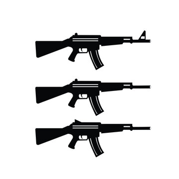 assault rifle vector illustration