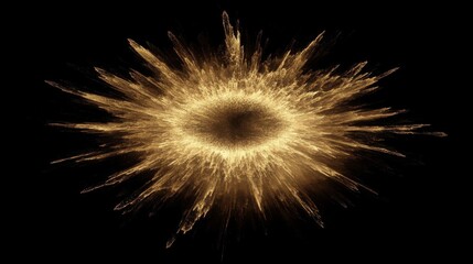 Poster - Glowing explosion of light surrounded by a black background