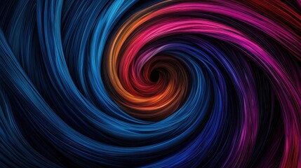 Poster - Colorful Spiral Abstract Background with Swirling Lines and Motion Effects for Modern Design Projects