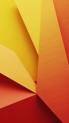 Poster - Yellow orange red abstract background for design. Geometric shapes. Triangles, squares, stripes, lines. Color gradient. Modern, futuristic. Light dark shades. Web banner