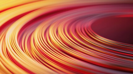 Poster - Abstract swirling lines in vibrant red and orange hues creating dynamic motion and energy in visual design
