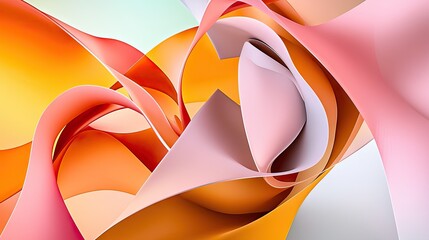 Aufkleber - A futuristic neon-inspired abstract pattern blending warm pink and orange tones.