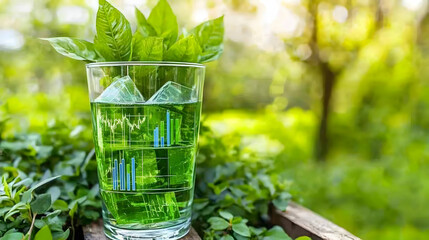 Poster - Growing investments, nature backdrop