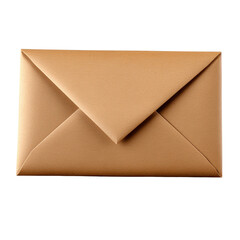 Wall Mural - A simple envelope placed on a flat surface representing communication and correspondence in a modern context isolated on transparent background..