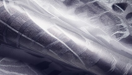 Aufkleber -  abstract close-up of translucent textured fabric with organic linear patterns in monochrome tones for modern design