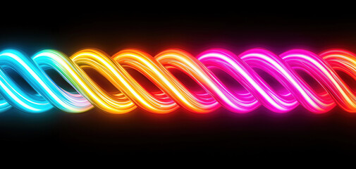 Poster - Energetic light streaks forming abstract patterns in vibrant colors