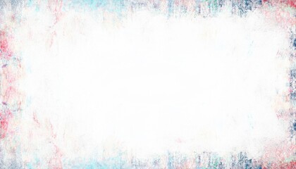 Leinwandbilder - soft textured abstract white background with colorful pastel border, perfect for artistic designs, invitation