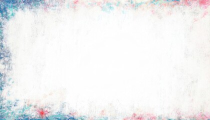 Leinwandbilder - soft textured abstract white background with colorful pastel border, perfect for artistic designs, invitation