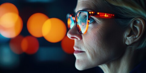 Aufkleber - Augmented Insights Immersive Data Visualization through Next-Gen AR Eyewear - Pioneering Tech Innovation for Futuristic Professional Problem-Solving and Cognitive Enhancement
