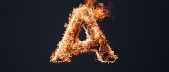 Poster - Dynamic Flame Typography Intense Visual Communication Design for Bold Branding, AI-Powered Creative of Explosive Kinetic Letter Shapes