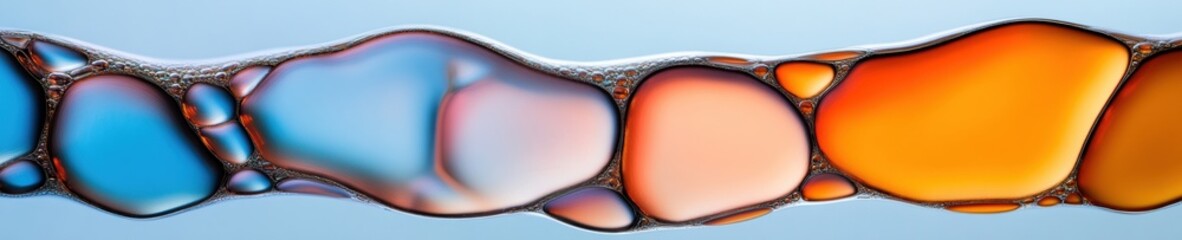 Leinwandbilder - Fluid Dynamics Visualization Organic Color Gradient Macro Exploring Material Science, Digital Art, and Emerging Visual Design Trends
