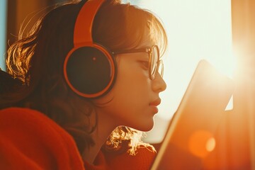 Poster - Golden Hour Digital Nomad Gen Z Remote Learning and Immersive Tech Experience - Empowering Millennial Educational Transformation through Wireless Connectivity