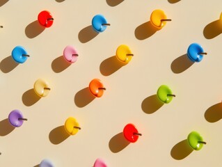 Aufkleber - Pride Unity Minimalist Design Vibrant Color Theory Pins Celebrating Diversity in Modern Workplace Branding and Inclusive Marketing Visuals