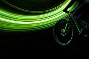 Aufkleber - Urban Green Mobility Revolution Dynamic E-Bike Motion Blur Visualizing Sustainable Transportation Innovation for Climate-Conscious Digital Creators and Eco-Entrepreneurs