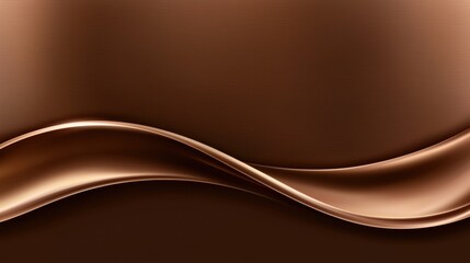 Aufkleber - Fluid waves of rich brown tone abstract background graphic design smooth texture close-up artistic concept