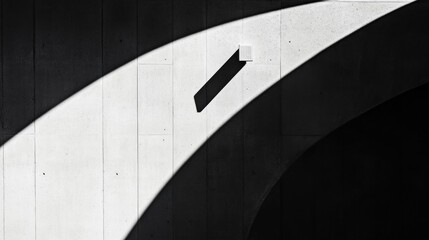 Aufkleber - Minimalist Urban Geometry High-Contrast Architectural Shadow Play Revealing Modernist Design Principles and Visual Rhythm in Contemporary Spatial Composition