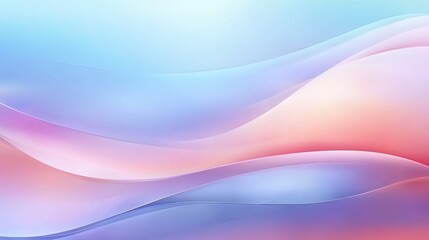 Aufkleber - Dynamic color waves in abstract background digital art modern aesthetic soft hues close-up view visual harmony