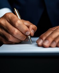 Poster - Minimalist Legal Professionalism Sleek Business Signature Moment Capturing Precision, Trust, and Contemporary Corporate Workflow Dynamics